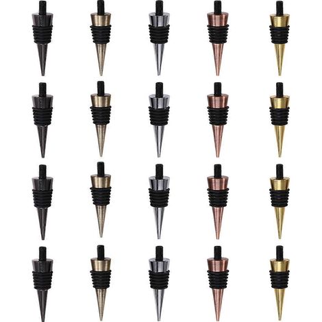 Lot de 20 bouchons de bouteille vides avec tige filetée, inserts métalliques pour bouchons de vin et quincaillerie-AquaForge