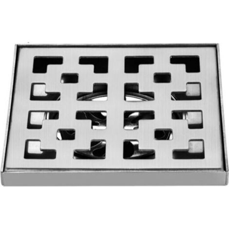 (15x15cm) Desagüe para ducha a ras de suelo, desagüe de suelo, desagüe de suelo exterior grande, acero inoxidable 304, tamaño exterior grande (1/3)