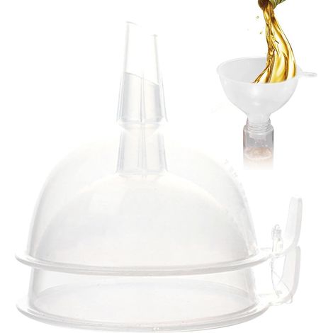 Lot de 2 entonnoirs en plastique transparent – Multifonctions, pour la cuisine, le remplissage et les loisirs. (1/5)