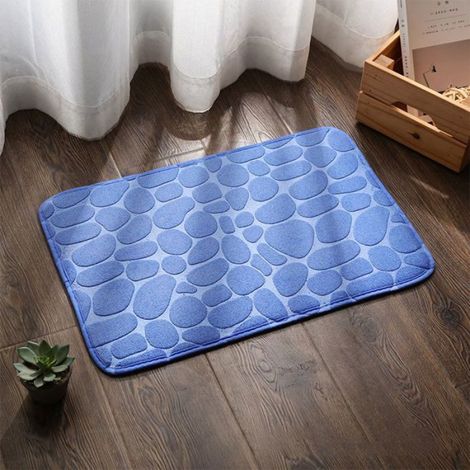 Tapis Antidérapant 60x40 cm - Mousse Mémoire Forme & Motif Galets (1/5)