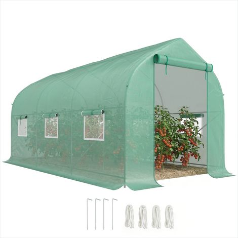 Serre de jardin Serre tunnel de jardin 8m² avec bâche PE 140g (1/5)