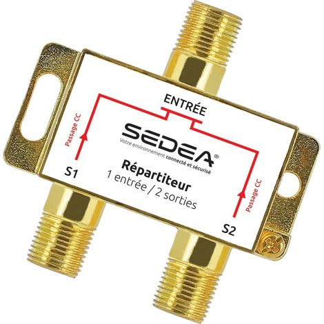 Splitter TV dorato a 2 uscite SEDEA SEDEA