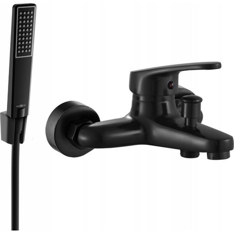 Mexen Erica R72 rubinetteria da bagno con set doccia, nero - 74643R72-70 (1/4)