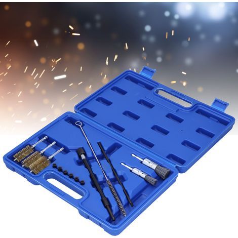 14-Piece Injector Cleaning Kit with Nylon Brushes and Fuel Nozzle Plugs (1/5)