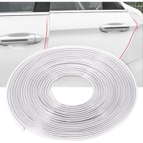 Protector de borde de puerta de coche, en forma de U, recortable, compatible con la mayoría de los coches (transparente) (1/5)