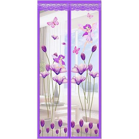 royaluxe -Moustiquaire Porte Rideau, Décorer Moustiquaire Porte Magnetique Insect Ecran de Porte Antimoustique Moustiquaire Porte Fenetre Moustique Sans Perçage Fermeture Automatique pour Couloirs Por