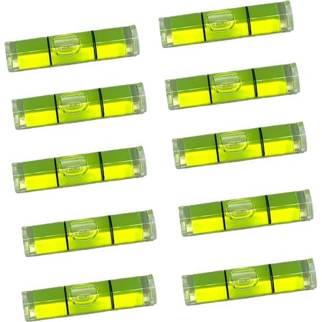 Nivelles tubulaires,10 pièces Mini Niveau à Bulle,Mini Niveaux à Bulle de précision,Accessoire pour Camping Cars Ou Caravanes,pour Caravane,caméra,Bricolage,8x35mm (1/5)