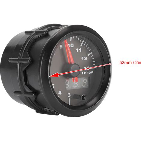 Jauge de température des gaz d'échappement 7 couleurs 52 mm (2 pouces) + capteur pour modification automobile (1/5)