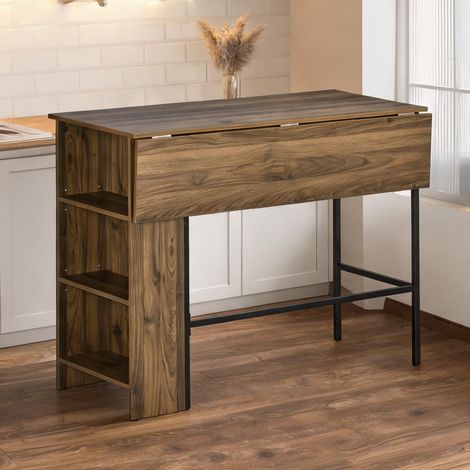 Table de bar pliable en panneaux de particules 120 x 76 x 91,4 cm (1/5)