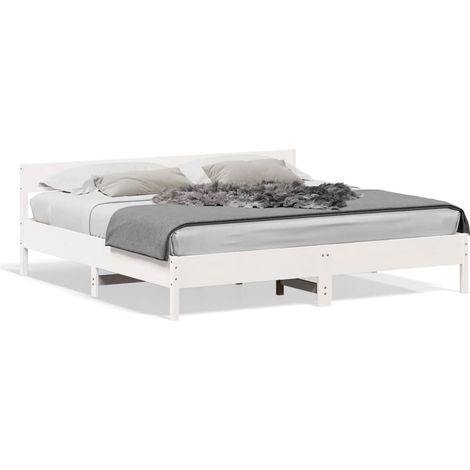 Maison Exclusive - Giroletto senza Materasso Bianco 180x200 cm Legno Massello Pino