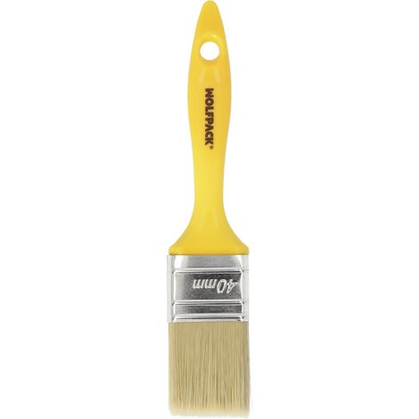 Paletina Profesional Cerda Blanca Ancho 40 mm. Cerdas Naturales Mango Plastico Ergonomico, Brocha Pintor, Pincel Pintura (1/5)