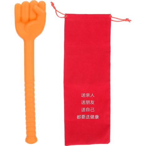 Marteau de massage en silicone souple, outils de frappe pour méridiens, manche antidérapant flexible, percuteur corporel orange, appareil de soin musculaire. (1/5)