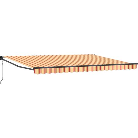 Awning Yellow and Orange 450 x 300 x 165 cm Polyester and Metal vidaXL