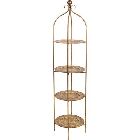 Estantería de metal dorada 42.5x42.5x185.5h cm (1/5)