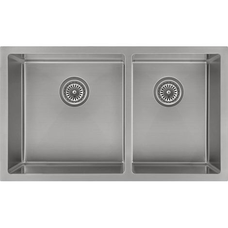 Lavello da cucina doppio 760 mm - acciaio inox - Jaboty