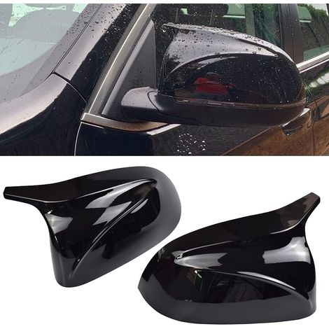 1 paire de capuchons de rétroviseur gauche droit pour BMW X3 G01 X4 G02 X5 G05 X6 G06 X7 G07 2018 2019 2020 (noir clair) (1/5)