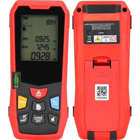 Télémètre laser numérique portable de haute précision, instrument de mesure de distance (LM50)