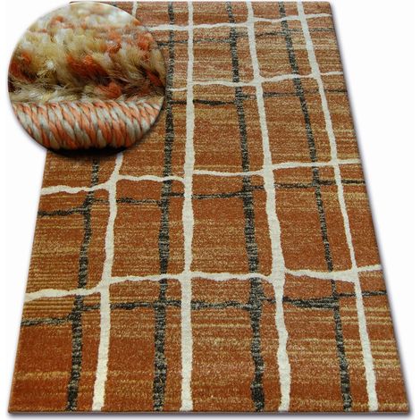Teppich SHADOW 9359 rost / Creme brown 100x200 cm