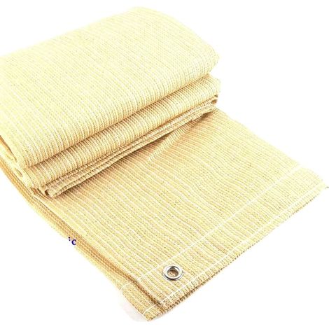 Malla de sombreo, bloqueo UV, tamaño personalizable, color beige, 1,2 m x 4 m (1/2)