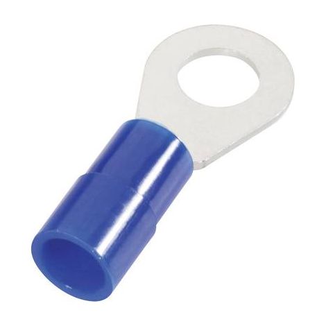 Cimco 180086 Cosse à oeillet Section max.=16 mm² Ø du trou=10.5 mm partiellement isolé bleu 1 pc(s) (1/2)