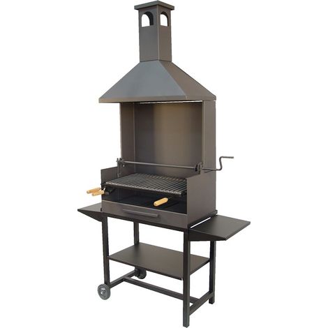 IMEX-71531 Barbacoa chimenea con ruedas elevador y parrilla inox [imex-71531]