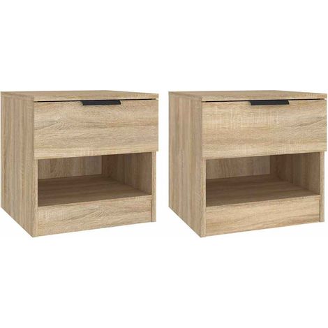 Maison Exclusive - Comodini 2 pz Rovere Sonoma in Legno Multistrato (1/5)