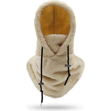 Cagoule d'hiver Sherpa à capuche, coupe-vent, ajustable et chaude, idéale par temps froid. Bonnet, écharpe et masque de ski. (1/2)