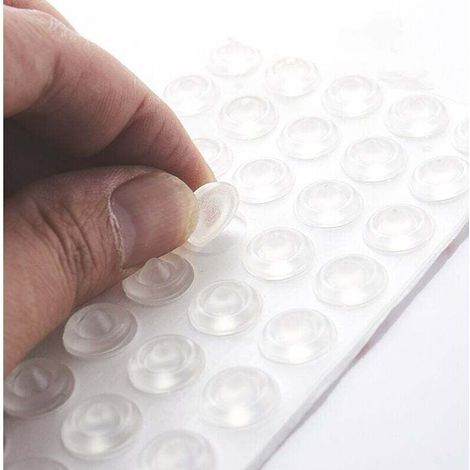 50Pcs Patin Protection Transparent, Auto-AdhéSif Patin Silicone Doux Sans Trace Transparente AdhéSifs ButéEs Amortisseur de Porte Butoir Silicone Transparent pour Boutons de Porte, Armoires