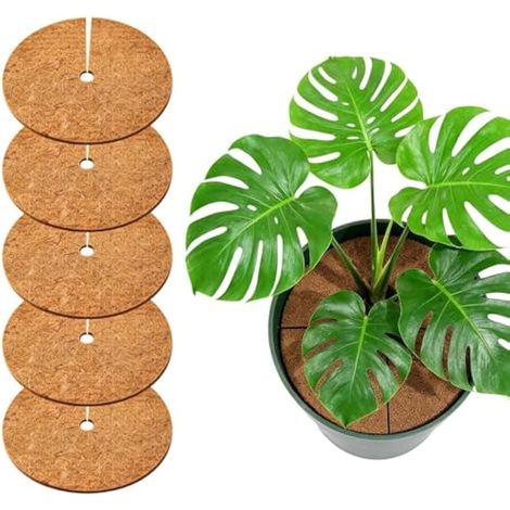 Tapis de protection contre le gel en coco pour plantes, 30 cm, rond et plat, anti-croissance de l'herbe, anneaux d'arbre pour plantes d'intérieur et d'extérieur, aménagement paysager (15) (1/5)