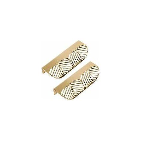 (2 unidades) Tirador de cajón con forma de hoja, pomo de latón para muebles, puerta, armario o puerta. (1/5)