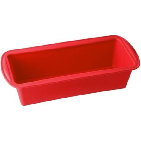 Molde de silicona rojo para pasteles, de 19 x 9,5 x 5,5 cm, apto para hacer sándwiches/pasteles, flexible, antiadherente y duradero. -Crezuo