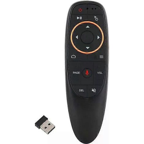 Télécommande vocale G10S Air Mouse 24G sans fil avec gyroscope et apprentissage infrarouge pour boîtier TV Android H96 MAX, X88 PRO et X96 MAX (HK1) (1/4)