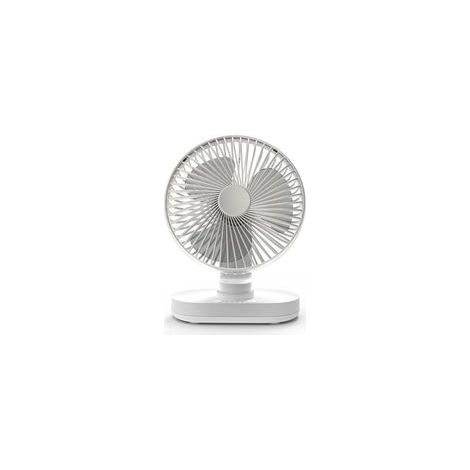 Ventilateur de Bureau USB, Mini Ventilateur de Table, Automatique Oscillant Petit Ventilateur Rechargeable, 4 Vitesses Ventilateur Silencieux (1/4)