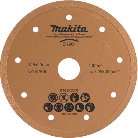 Makita B-21951 Disco diamantato ad umido 125x20 mm corona continua