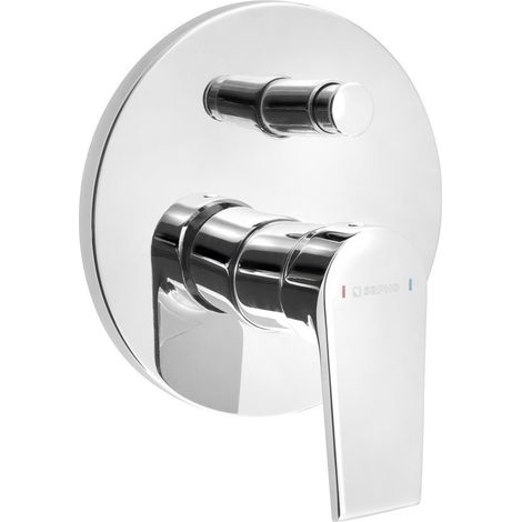 Sapho Kai - Mitigeur encastré de douche avec corps encastré, 2 sorties, chrome KA42 (1/3)