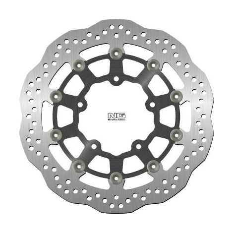 Disco de freno delantero NG para Suzuki GSR 600 / GSXR 600 '06-'07, 750 '06, 1000 '05-'08, VZR 1800 '06-'13, VLZ 1800 '17 (310X100X5,0MM) (5X10,5MM) Flotante ondulado (centro de aluminio)