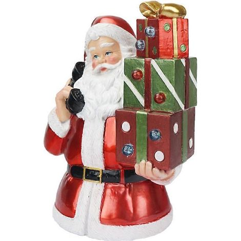 Lanterne de Noël Père Noël faisant des appels Lumière Cadeau familial Décorations de table pour la maison (1/5)