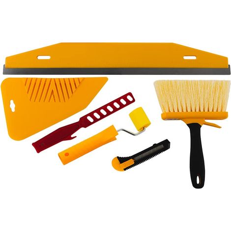 HARDY WORKING TOOLS 6in1 Kit per arazzi - Attrezzi per arazzi - Kit per lisciare la carta da parati - Attrezzi da taglio - Kit completo per arazzi, attrezzo da taglio (1/4)
