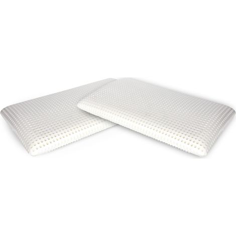 Lot de 4 oreillers pour lit, Oreiller Ergonomique Savon en Mousse à memoire de Forme perforée, hypoallergénique et Respirant, 70x39xh10 cm (1/5)