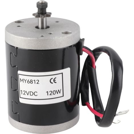 MY6812 12V 120W Moteur à balais haute vitesse de petite taille avec poulie à courroie, accessoire pour vélo électrique et scooter électrique. (1/5)