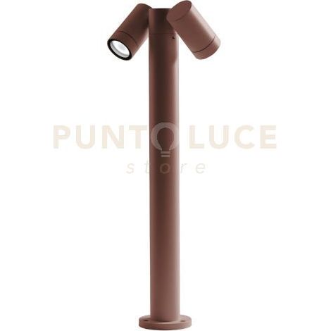Paletto da Esterno GES1113 Struttura Alluminio Pressofuso Attacco GU10 IP65 Marrone - Gealuce
