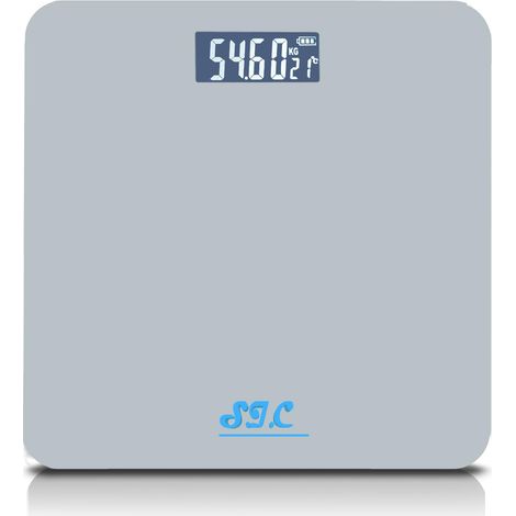 Pèse-personne numérique avec capteur de précision, professionnel, ultra-fin, en verre trempé, avec écran LCD, max 180 kg (1/5)