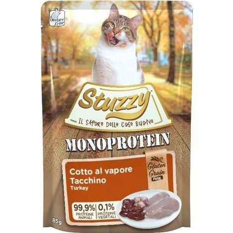 STUBZZY Aliment humide monoprotéine pour chat à la dinde 16 x 85 g