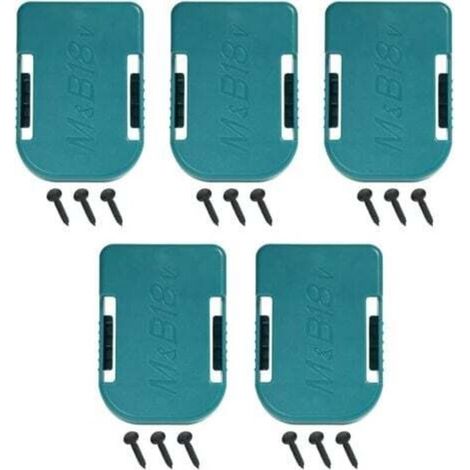 Supports de batterie pour Makita, également compatibles Bosch 18V, couvercle de batterie, support de batterie avec clip ceinture pour étagère murale (1/4)
