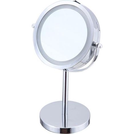 MAURY'S SPECCHIO A ROTAZIONE CON BASE E LED 15 X H30 CM (1/2)
