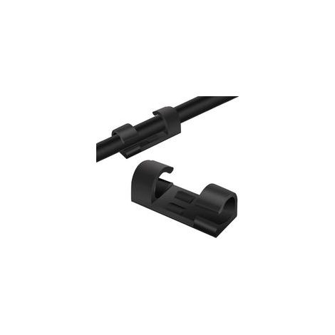Clips de gestion des câbles de 20 pièces (noirs), attaches autocollantes pour gérer les câbles et les cordons dans votre maison ou votre bureau (1/5)