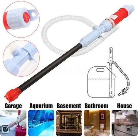 Battery-Operated Hand Pump for Liquids, Siphon Pump, Battery-Powered Electric Pump, Gasoline Pump, Can Pump, Diesel Pump, Oil Pump, Water Pump (1/4)