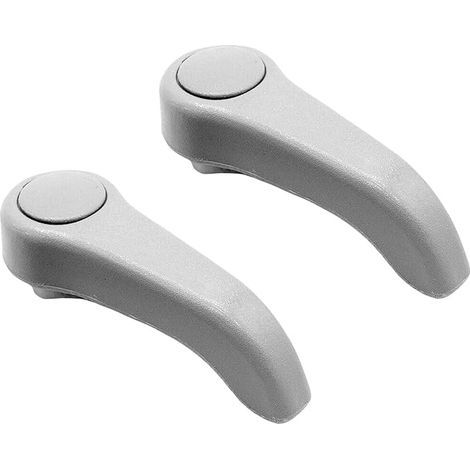 Manilla de ajuste del asiento delantero, tirador de repuesto para ajuste de asiento ABS, compatible con Renault Clio 2 Twingo 1 7701209658 7701470827 (gris) (1/5)