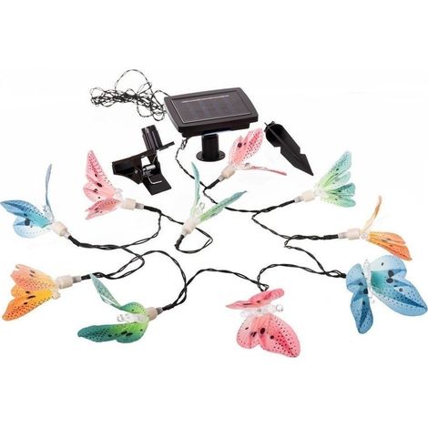 Lichterkette Schmetterlinge 200 cm mit 10 LED solarbetrieben