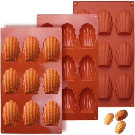 Moule à Madeleine - Tefal - 3 Pièces - Silicone - 9 Cavités - Antiadhésif (1/4)